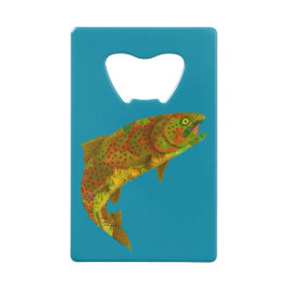 Regnbågsbåge i aspen Löv 6 Kreditkort Flasköppnare