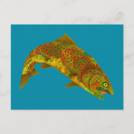 Regnbågsbåge i aspen Löv 6 Vykort