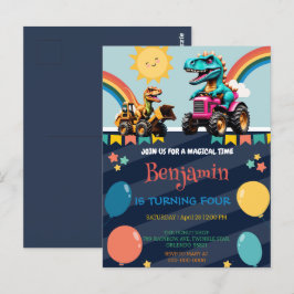 Regnbågsballong från födelsedagspennan vykort