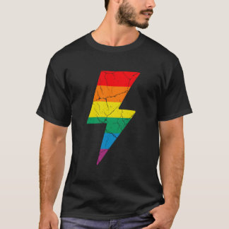 Regnbågsbelysningsblixt T Shirt