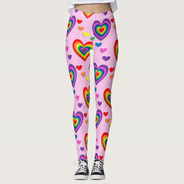 Regnbågsben Leggings (Framsida)