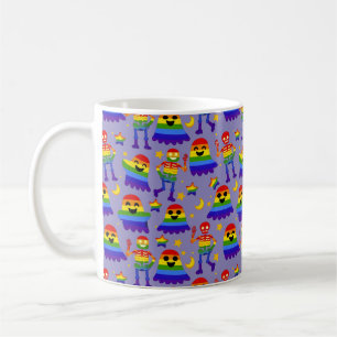 🦇🌈 Regnbågsben och stjärnor  Kaffemugg