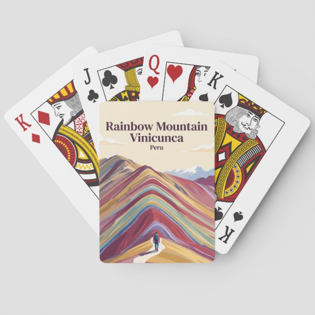 Regnbågsberget Vinicunca Peru Casinokort (Baksidan)