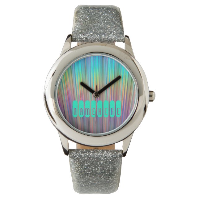 Regnbågsbevakning. Holografi! Lägg till Namn eller Armbandsur (Framsida)