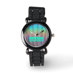 Regnbågsbevakning. Holografiska! Lägg till Namn Armbandsur