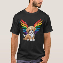 Regnbågsbevingad Valp – Söt HBTQ++ stolthet T Shirt
