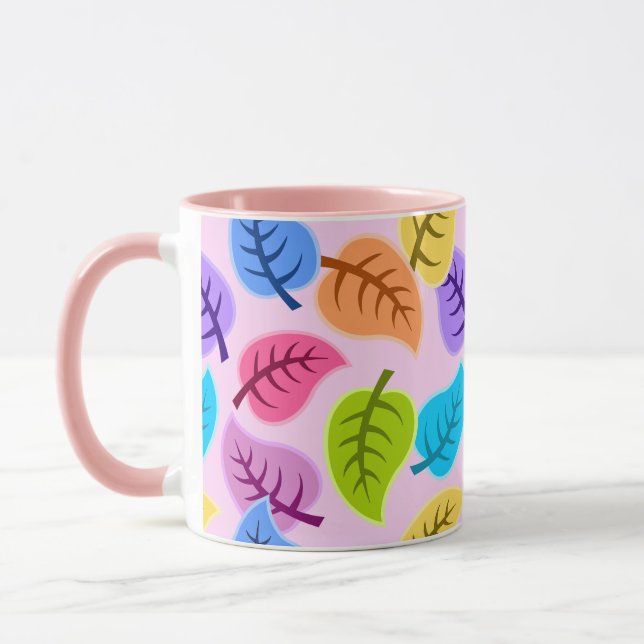 regnbågsblad kaffemugg (Vänster)