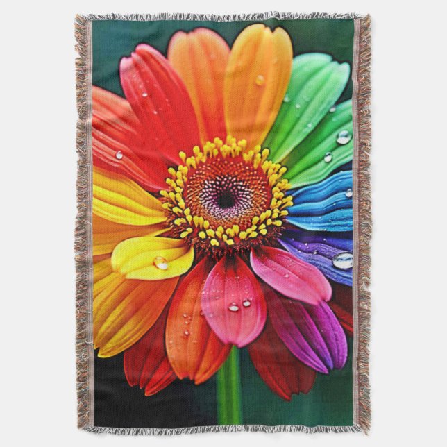 Regnbågsblad Konstblomma Filt (Framsidan Vertikal)