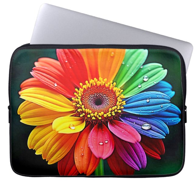Regnbågsblad Konstblomma Laptop Fodral (Framsidan)