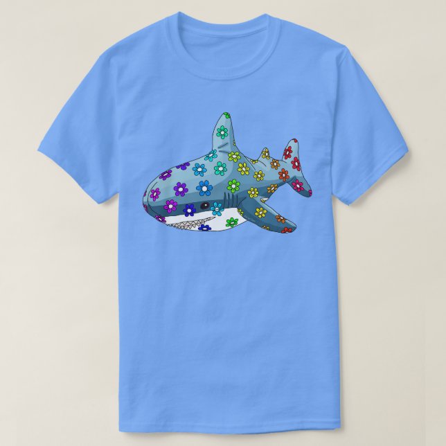 Regnbågsblåhaj T Shirt (Design framsida)