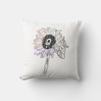 Regnbågsblomma Funky Konst Kudde