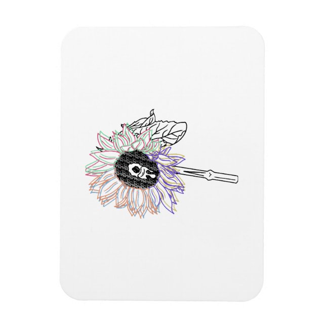 Regnbågsblomma Funky Konst Magnet (Vertikal)