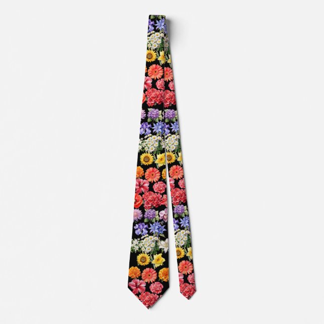Regnbågsblommor Blommig halsduk Slips (Framsida)