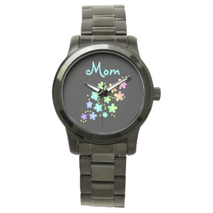 Regnbågsblommor i Mamma Armbandsur