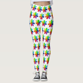 Regnbågsblommor Leggings