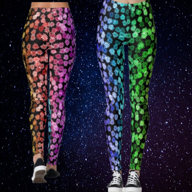 Regnbågsblommor Leggings (Skapare uppladdad)