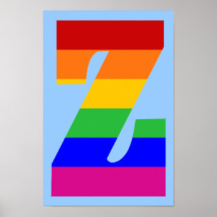 Regnbågsbokstaven Z Poster