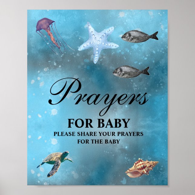 Regnbågsböner för Baby Shower-skylt Poster (Framsidan)
