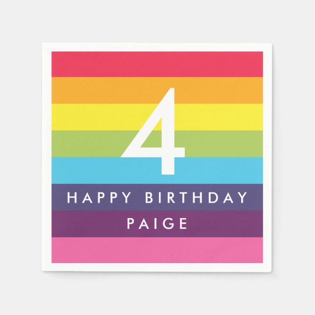 Regnbågsborrade Personlig Napkins Pappersservett (Framsidan)