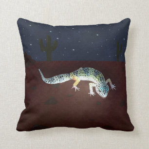 Regnbågsborre färgad gecko kudde
