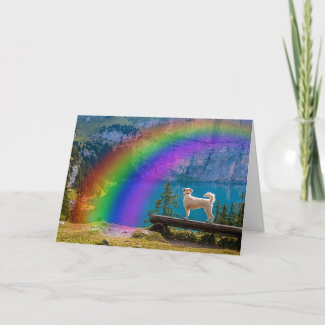 Regnbågsbron, Dikt till minnet av ett sällskapsdju Tack Kort (Framsida)