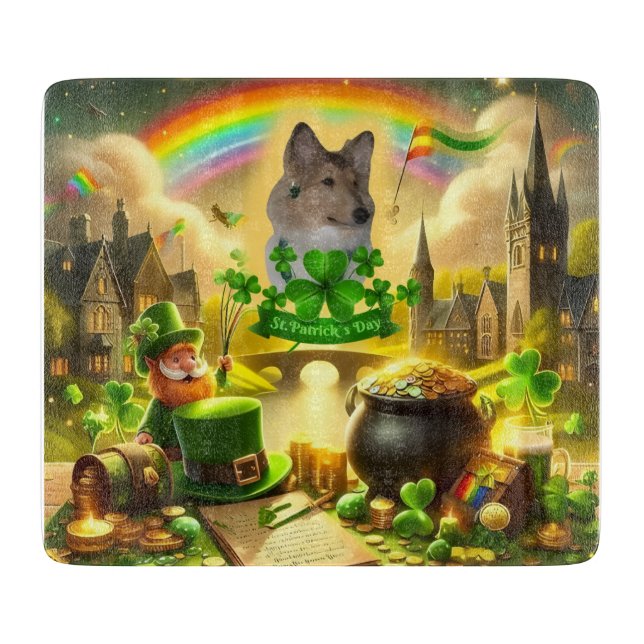 Regnbågsbron Sable Collie på St. Patricks dag (Framsidan)