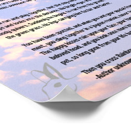 Regnbågsbrons dikt i molnen poster