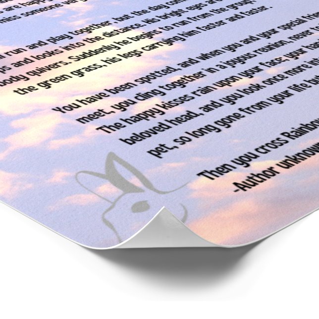 Regnbågsbrons dikt i molnen poster (Hörn)