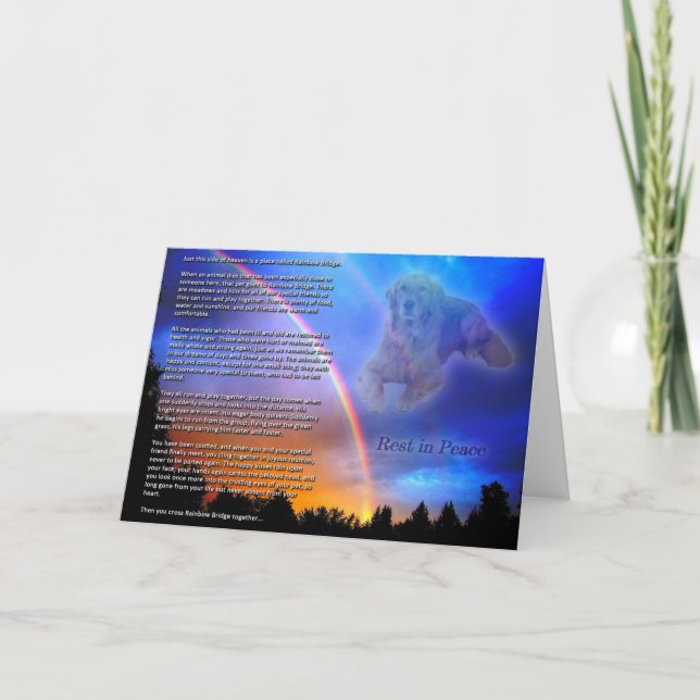 Regnbågsbrygga Sympathy Card Kort (Framsida)