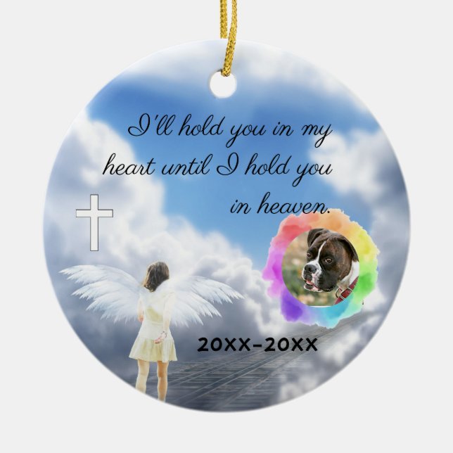 Regnbågsbryggans julprydnad - Pet-sympati Julgransprydnad Keramik (Framsidan)