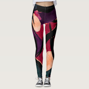 Regnbågsbrytningar: Abstrakt Akryla Struktur Leggings