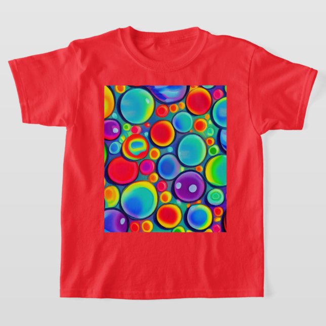 Regnbågsbubblor T Shirt (Laydown)