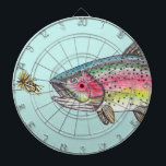 Regnbågsbukfiske Darttavla<br><div class="desc">Regnbåge efter flygtid. Hand plockade av konstnären ©Tina Hesskew of Fishing Hunting Life.</div>