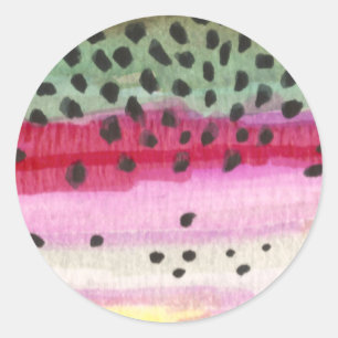 Regnbågsbukfiske Runt Klistermärke