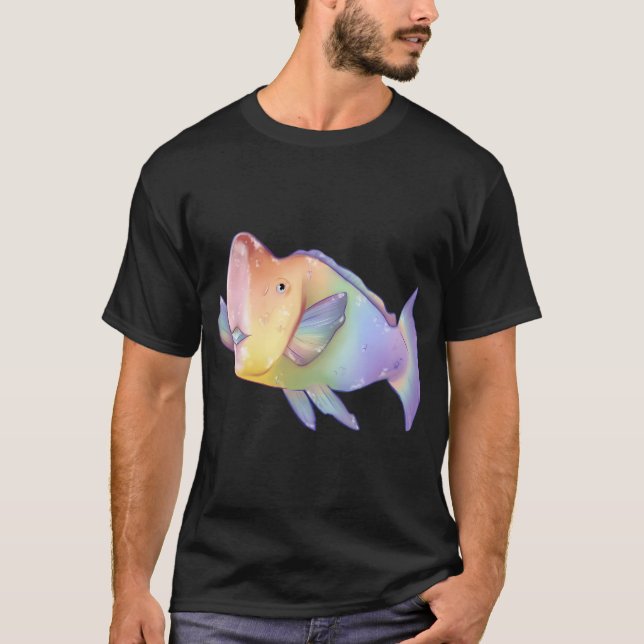 Regnbågsbulkhuvud Papagøjfisk T Shirt (Framsida)