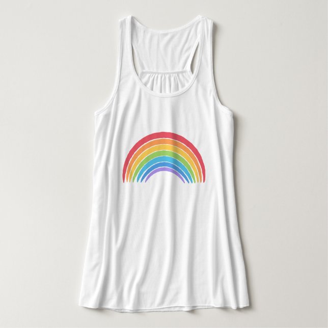 Regnbågsbunden Pride, Tanktop Linne Med Racerback (Design framsida)