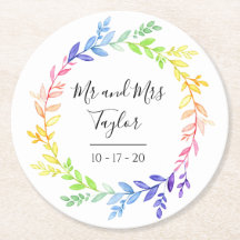 Regnbågsburen Löv Bröllop