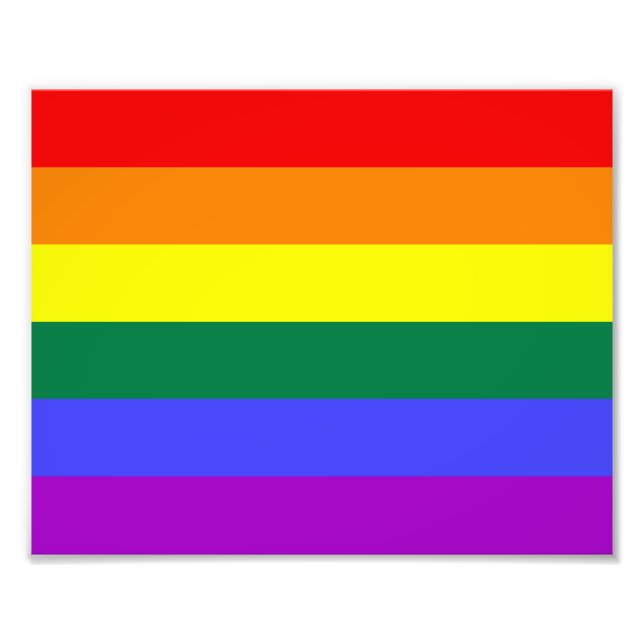 Regnbågsburen Pride, Flagga Fototryck (Framsidan)