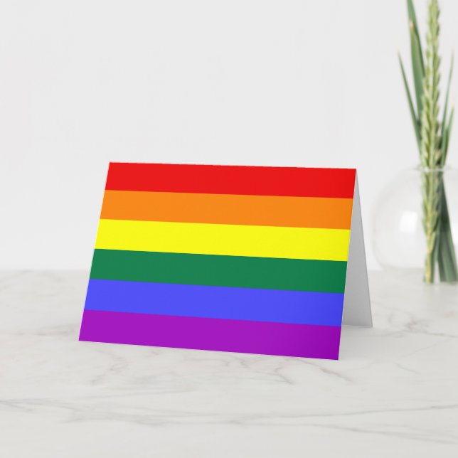 Regnbågsburen Pride, Flagga Kort (Framsida)