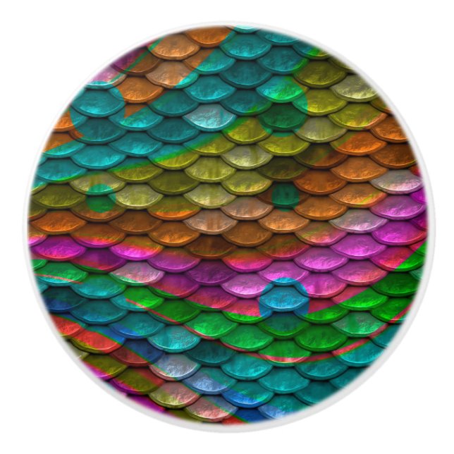 Regnbågsburen Sjöjungfru Skin Knopp (Framsidan)