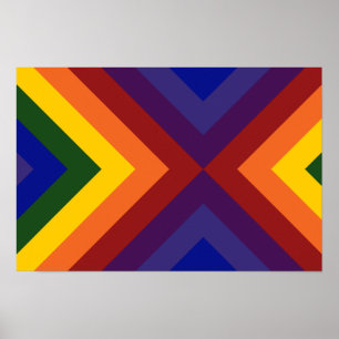 Regnbågschevroner Poster