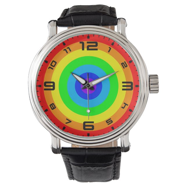 Regnbågscirkel Design-40686 Armbandsur (Framsida)
