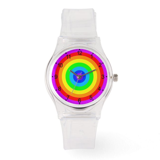 Regnbågscirkel Design-40686 Armbandsur (Framsida)