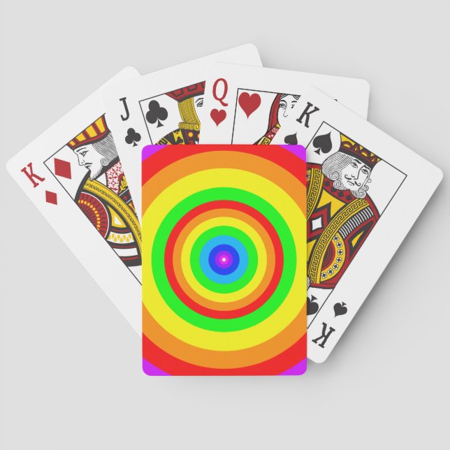 Regnbågscirkel Design-40686 Casinokort (Baksidan)