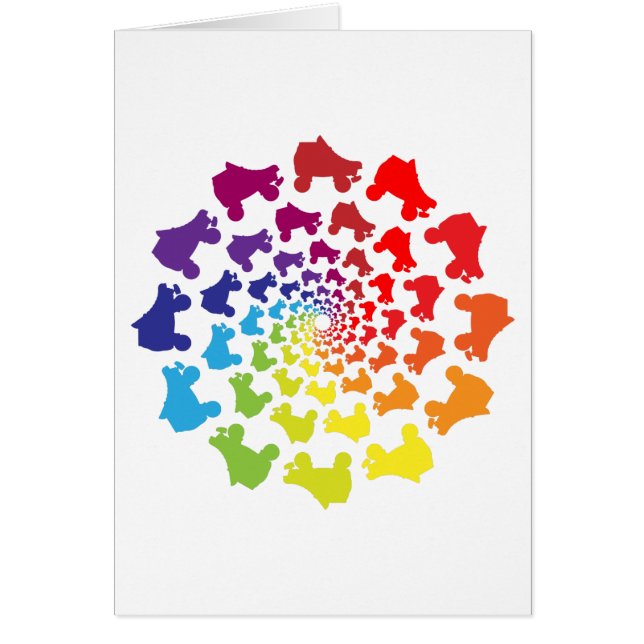 regnbågscirkel hälsningskort (Framsidan)