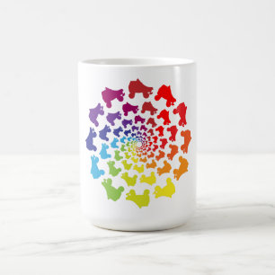 regnbågscirkel kaffemugg