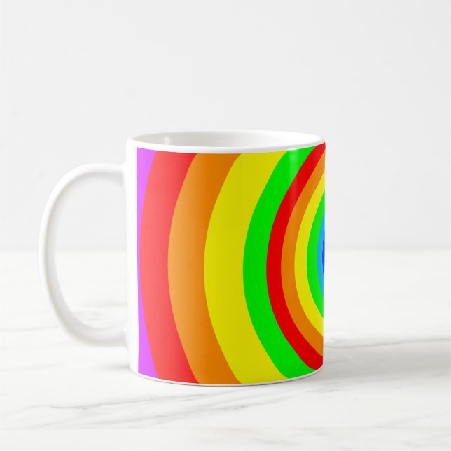 Regnbågscirkeldesign-40686 Kaffemugg (Vänster)