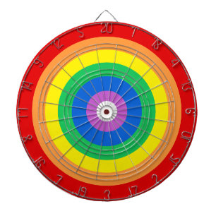 Regnbågscirklar Dart Board Darttavla