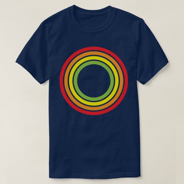 regnbågscirklar t shirt (Design framsida)