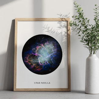 Regnbågscrabbnebulacirkel Foto med namn 8x10 Poster
